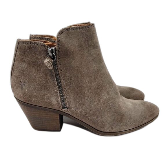 Frye Suede Double Zip Ankle Boots Womens Size  9 - Picture 9 of 12